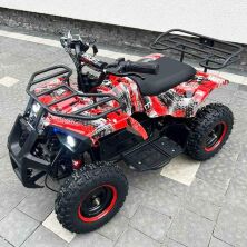 Дитячий квадроцикл HB-ATV800AS-3 мотор 800W, 3 акумулятори, швидкість 22 км/год, м'яке сидіння, червоний