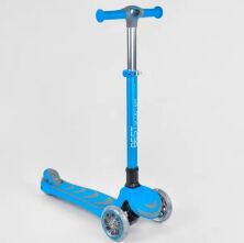 Триколісний самокат Best Scooter 67261 складаний кермо з фарою червоно-чорний