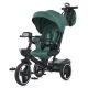 Дитячий велосипед-коляска триколісний EL CAMINO ME 1162 VECTOR з ручкою, фарою та дощовиком, зелена