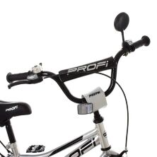 Двоколісний дитячий велосипед 18 дюймів PROFI Y18222 Prime з додатковими колесами / металік**