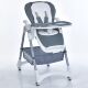 Стілець для годування дитячий EL CAMINO ME 1177 STEADY Storm Gray шкіряне сидіння світло-сірий