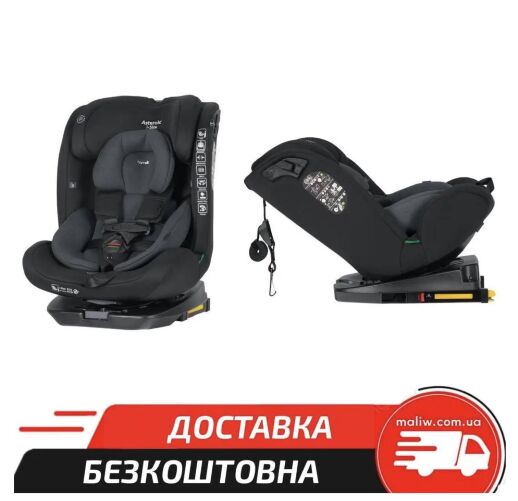 Детское автокресло CARRELLO Asteroid i-Size CRL-17001 Space Black 40-150см ISOFIX поворотное черное