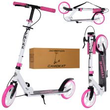 Складаний двоколісний дитячий самокат iTrike SR2-051-WP Алюмінієвий з ручним гальмом / Біло-Рожевий**
