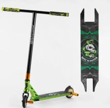 Трюковий двоколісний самокат Best Scooter 85784 HIC-система ПЕГИ Алюминиев. диск і дека / Анодований.фарбування