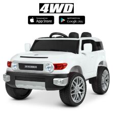 Дитячий двомісний електромобіль Джип Bambi 4WD M 4618EBLR-1 на EVA колесах з MP3 / білий**