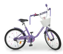 Дитячий двоколісний велосипед для дівчинки Profi Y2081-1K Ballerina з сидінням для ляльки/ колеса 20д / рожевий