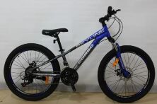 Спортивний гірський алюмінієвий велосипед MTB Corso SkyLine SL- 24519 колеса 24д/Shimano 21 швидкість/синій