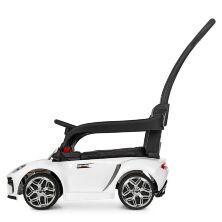 Дитяча каталка-толокар машина електромобіль 2 в 1 Lamborghini M 3591L-1 біла з батьківською ручкою