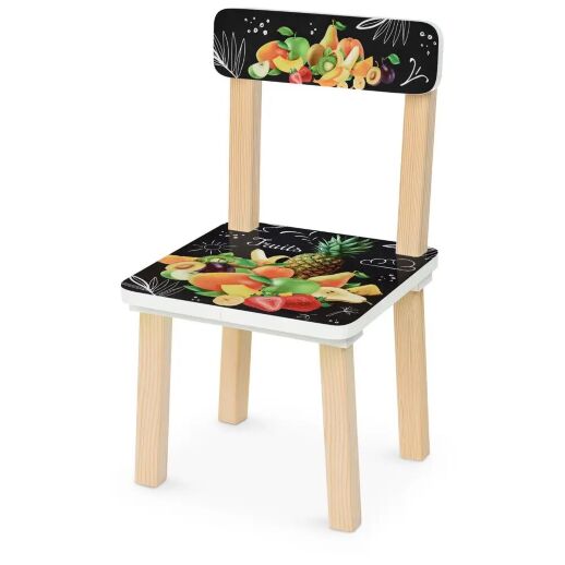 Дитячий пластиковий столик з двома стільчиками Bambi ETZY-13 бежево-коричневий