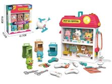 Дитяча ветеринарна клініка YY 6028 вертоліт, 6 тварин, інструменти лікаря, звук, підсвічування