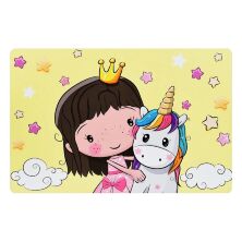 Дитячий стіл дерев'яний зі стільчиком Bambi BSM1-31 Єдиноріг і Принцеса / колір білий**