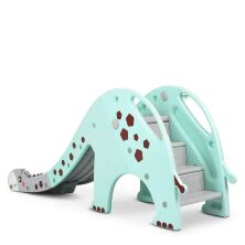 Дитяча гірка пластикова BAMBI GIRAFE-5 Жираф з баскетбольним кільцем / м'ятно-сіра**