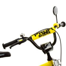 Двоколісний дитячий велосипед 18 дюймів PROFI Y18214-1 Shark з додатковими колесами / жовто-чорний**