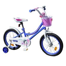 Двоколісний дитячий велосипед для дівчинки Like2bike Jolly 211409 колеса 14д з передньої кошиком бузковий