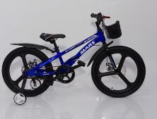 Дитячий двоколісний велосипед MARS-3 з кошиком і крилами. Магнієва рама та диски. Колеса 16 дюймів червоний