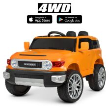 Дитячий двомісний електромобіль Джип Bambi 4WD M 4618EBLR-7 на EVA колесах з MP3 / помаранчевий**