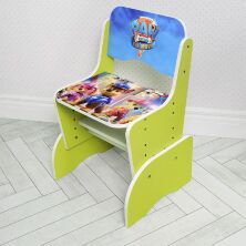 Дитяча регульована парта зі стільчиком растишка Bambi W 2071-117-3 "Щенячий патруль" лайм**