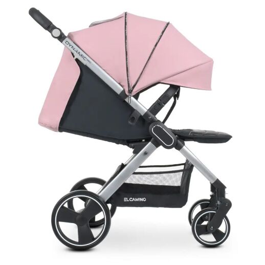 Дитяча прогулянкова коляска El Camino ME 1053N DYNAMIC PRO Pale Pink навантаження до 22 кг РОЗОВАУ для дівчинки*