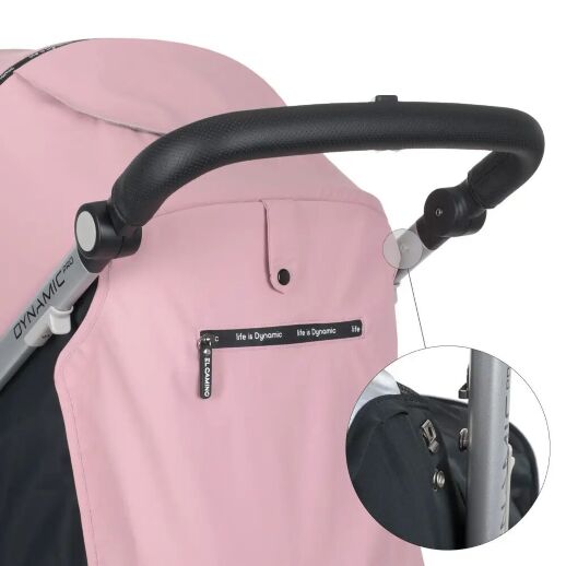 Дитяча прогулянкова коляска El Camino ME 1053N DYNAMIC PRO Pale Pink навантаження до 22 кг РОЗОВАУ для дівчинки*