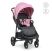 Прогулянкова коляска дитяча El Camino ME 1024 X4 Pink Lines з чохлом на ніжки та дощовиком Рожева для дівчинки