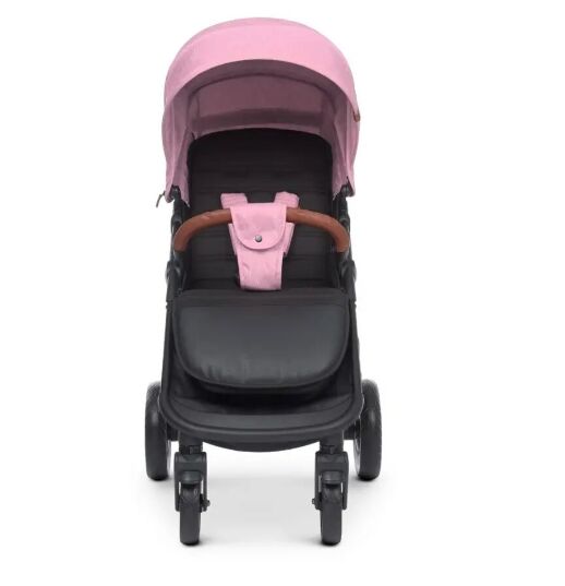 Прогулянкова коляска дитяча El Camino ME 1024 X4 Pink Lines з чохлом на ніжки та дощовиком Рожева для дівчинки