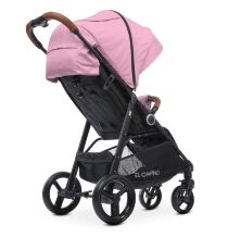 Прогулянкова коляска дитяча El Camino ME 1024 X4 Pink Lines з чохлом на ніжки та дощовиком Рожева для дівчинки