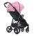 Прогулянкова коляска дитяча El Camino ME 1024 X4 Pink Lines з чохлом на ніжки та дощовиком Рожева для дівчинки