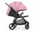 Прогулянкова коляска дитяча El Camino ME 1024 X4 Pink Lines з чохлом на ніжки та дощовиком Рожева для дівчинки