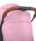 Прогулянкова коляска дитяча El Camino ME 1024 X4 Pink Lines з чохлом на ніжки та дощовиком Рожева для дівчинки