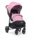 Прогулянкова коляска дитяча El Camino ME 1024 X4 Pink Lines з чохлом на ніжки та дощовиком Рожева для дівчинки