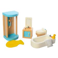 Будиночок для ляльок MD 2006 Будиночок з меблями триповерховий дерев'яний