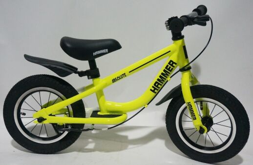 Беговел (велобіг від) дитячий Hammer 12 Absolute yellow колеса 12 дюймів жовтий рама алюміній