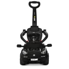 Дитяча каталка-толокар машина електромобіль 2 в 1 Lamborghini M 3591L-2 чорна з батьківською ручкою