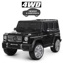 Дитячий одномісний електромобіль джип Bambi Mercedes Benz M 3567EBLRS-2(4WD) чорний автопокраска в чохлі **