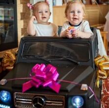 Дитячий одномісний електромобіль джип Bambi Mercedes Benz M 3567EBLRS-2(4WD) чорний автопокраска в чохлі **