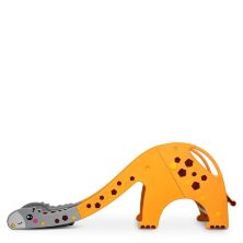 Дитяча гірка пластикова BAMBI GIRAFE-6 Жираф з баскетбольним кільцем / жовто-сіра**