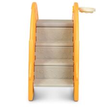 Дитяча гірка пластикова BAMBI GIRAFE-6 Жираф з баскетбольним кільцем / жовто-сіра**