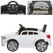 Дитячий одномісний електромобіль Джип Машина Bambi M 3271EBLR-1 BMW з шкіряним сидінням / білий**