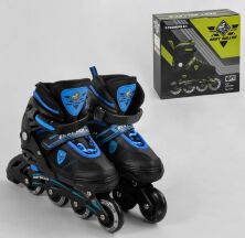 Чоловічі Жіночі Ролики 99022-M Best Roller розмір 35-38 / колеса PU / переднє колесо світиться / колір синій