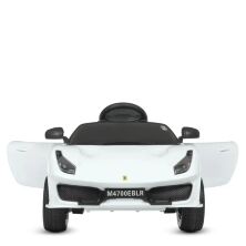 Дитячий одномісний електромобіль Машина Bambi 4WD M 4700EBLR-1 СпортКар Ferrari на EVA колесах з MP3 білий**