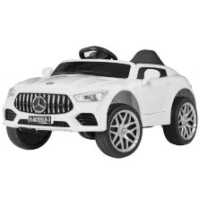Дитячий електромобіль Машина BAMBI M 4823EBLR-1 Mercedes 4WD на колесах EVA / шкіряне сидіння / білий