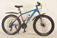 Гірський спортивний велосипед 24 дюйми S700 Mercury-OVERLORD / 24 швидкості / Shimano / з пляшкою / синій