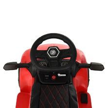 Дитяча каталка-толокар машина електромобіль 2 в 1 Lamborghini M 3591L-3 червона з батьківською ручкою **
