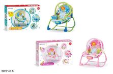 Дитячий шезлонг-качалка Крісло 555-1A/555-1B дуга з іграшками / музика і вібрація і світ/ 2 кольори