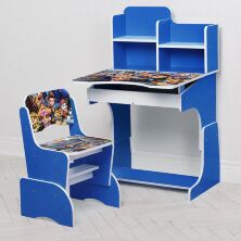 Дитяча регульована парта зі стільчиком растишка Bambi W 2071-118-4 "Щенячий патруль" синя**