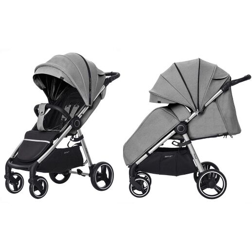 Прогулянковий дитячий візок CARRELLO Pulse CRL-5507 Pearl Grey з дощовиком / КОЛЯСКА дитяча сіра