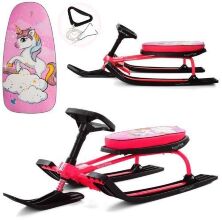 Дитячий снігокат м'яке сидіння MS 1792-1, рожевий