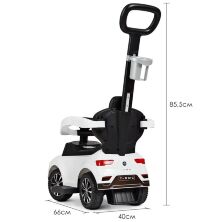 Дитяча каталка-толокар 2 в 1 651-1 батьківська ручка музика підставка для ніг білий**