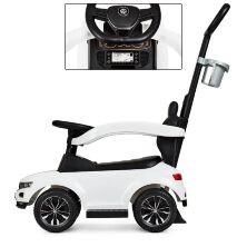 Дитяча каталка-толокар 2 в 1 651-1 батьківська ручка музика підставка для ніг білий**