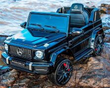 Дитячий електромобіль Джип Mercedes M 4280EBLR-2 MP3, SD, USB, пульт р/к, шкіряне сидіння / чорний